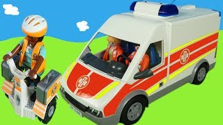 Krankenwagen - Feuerwehrauto, Traktor, Bagger, Polizeiautos | Spielzeugautos Überraschung für Kinder
