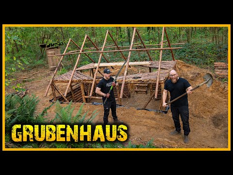 Grubenhaus 3.0 – Es wird! Holz, Holz, Holz.. Buddeln bis zum Totalversagen!  [Part 5]