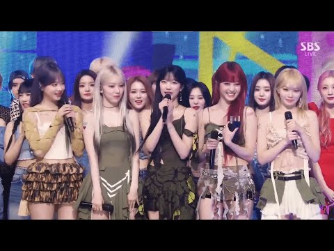 LE SSERAFIM (르세라핌) - 'EASY' 7th Win + Speech on SBS Inkigayo 240310
