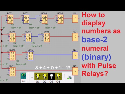 Siemens PLC - How to display numbers as  base-2 numeral  (binary)  with Pulse Relays?