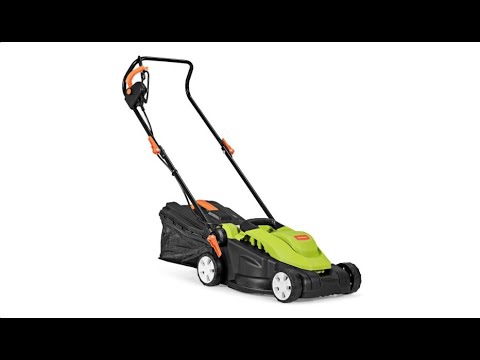 Safstar Electric Lawn Mower, Corded Push Mower with 3-Position Height Adjustment, Folding Handle