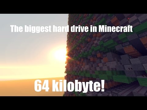 The biggest hard drive ever built in Minecraft (64 kb)!