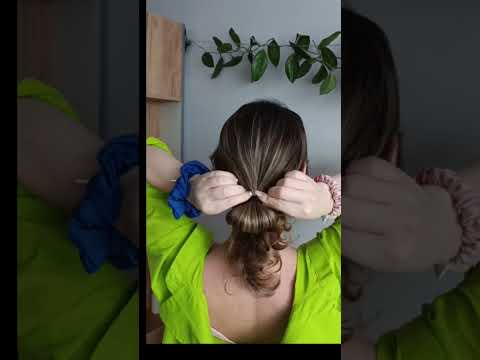 60 sekund Tyle potrzebujesz, żeby zrobić uroczy Kok na codzień. #kok #fryzura #scrunchies #dodatek