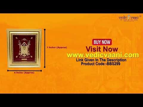 Lord Tirupati Balaji Frame in 24K Pure Swiss Gold Touch video