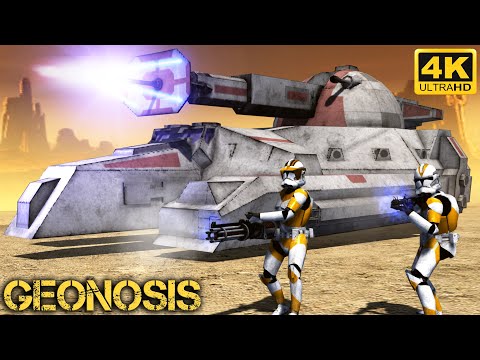 STAR WARS BATTLE OF GEONOSIS - Clone Troopers vs Battle Droids (4K, Cinematic)