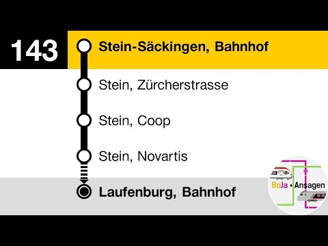 Postauto Ansagen | 143 Stein-Säckingen - Laufenburg | BoJa Ansagen
