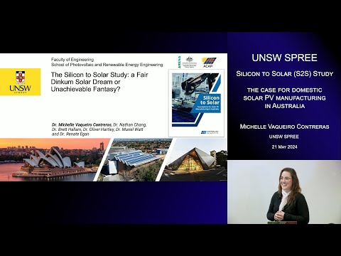 UNSW SPREE 202405-21 Michelle Vaqueiro Contreras - Domestic solar PV manufacturing in Australia