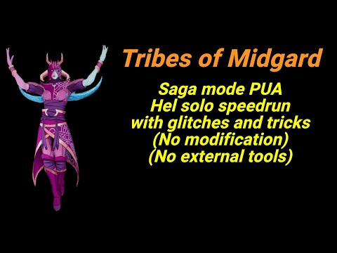 【Tribes of Midgard】Hel solo speedrun with glitches and tricks (No modification)【digest】