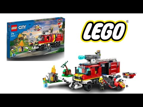 Lego City 60374 Fire Command Truck  - Lego Unboxing and Speed Build Review 