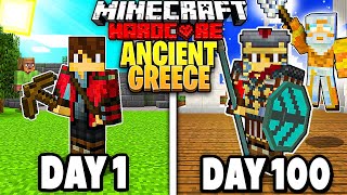 I Survived 100 Days in Ancient Greece in Hardcore Minecraft FT. GODS