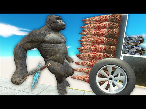 SPIKED CAR VS MONSTER - Animal Revolt Battle Simulator