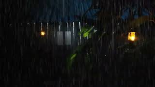 Rain Sounds for Sleeping 1 Hour thunder | Real Heavy Rainstorm & Mighty Thunder on Tin Roof