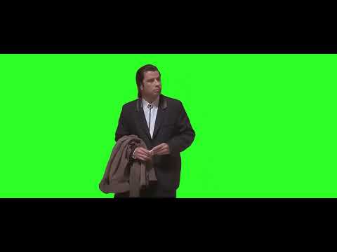 Original Confused Travolta Looking Around Meme Green Screen