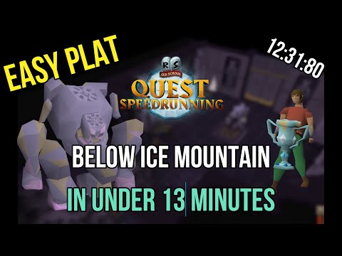 Below Ice Mountain in under 13 minutes! - [Speedrunning Quest Guide OSRS]