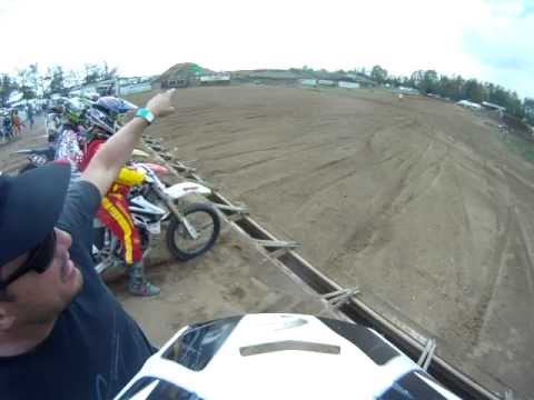 250 C MX Kawasaki Race Of Champions 2012  Moto1 Crash Englishtown NJ