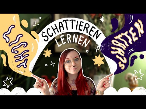 SCHATTIEREN LERNEN 💛Licht💛 und 🖤Schatten🖤 richtig zeichnen