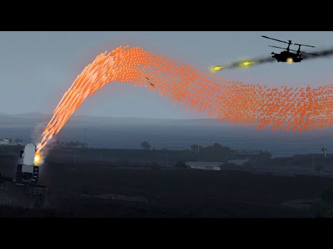 Anti-Air Tank vs MiG-29 - Mi-28 - Fighter Jets and Attack Helicopters in Action -AA- Simulation