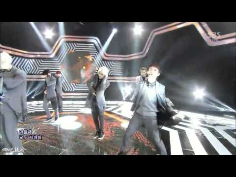 【四吧聯合】140518 SBS 人氣歌謠 伯賢&SUHO MC + Overdose + 1位授賞 (中字)