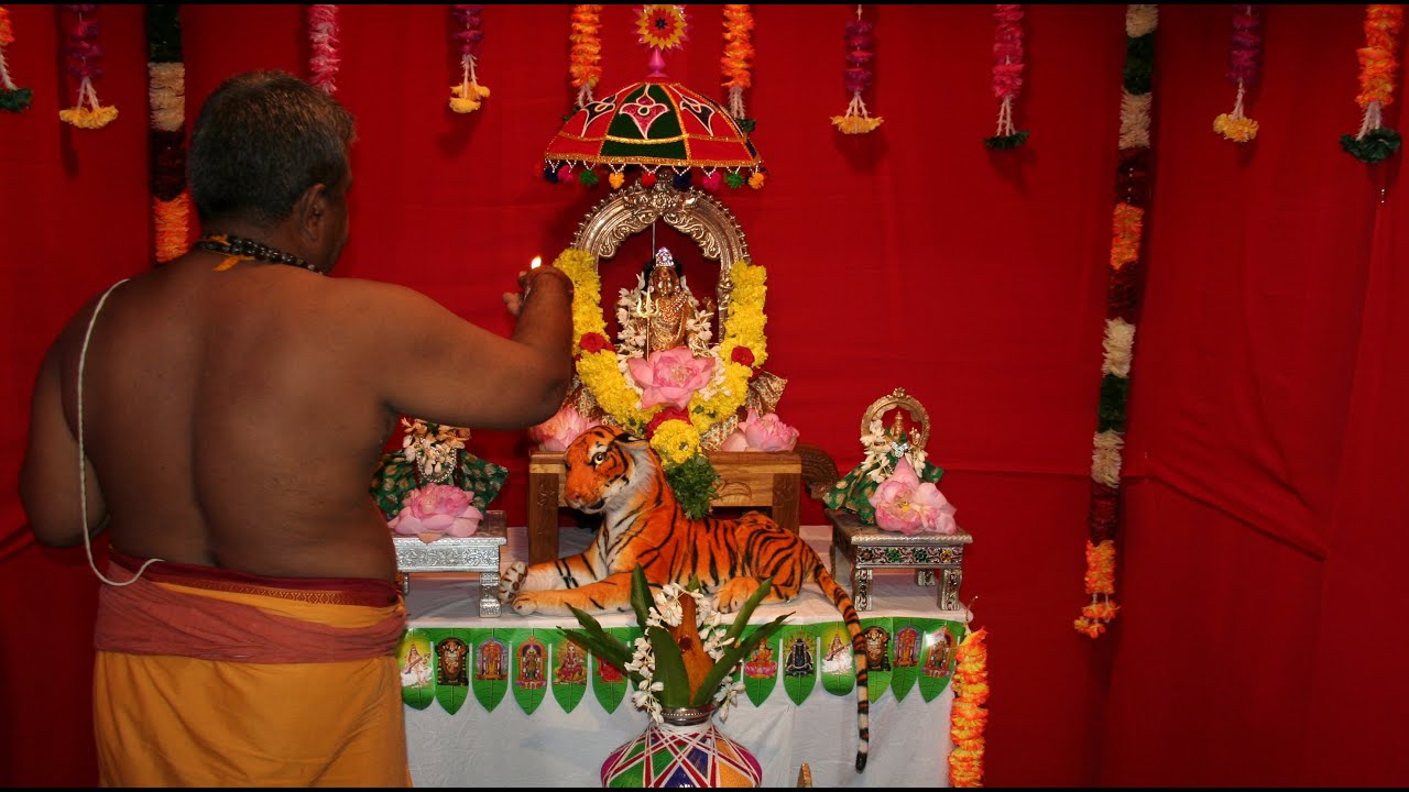 Navaratri Celebration – 3rd Day Divine Worship of Goddess Chandraghanta in the Sacred Navaratri Festival 19-10-2020