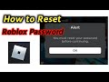 Roblox You Must Reset Your Password Before Continuing | Reset Roblox Password