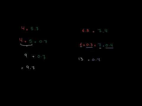الصف الخامس الرياضيات العمليات الحسابية جمع الكسور العشرية والأعداد الصحيحة