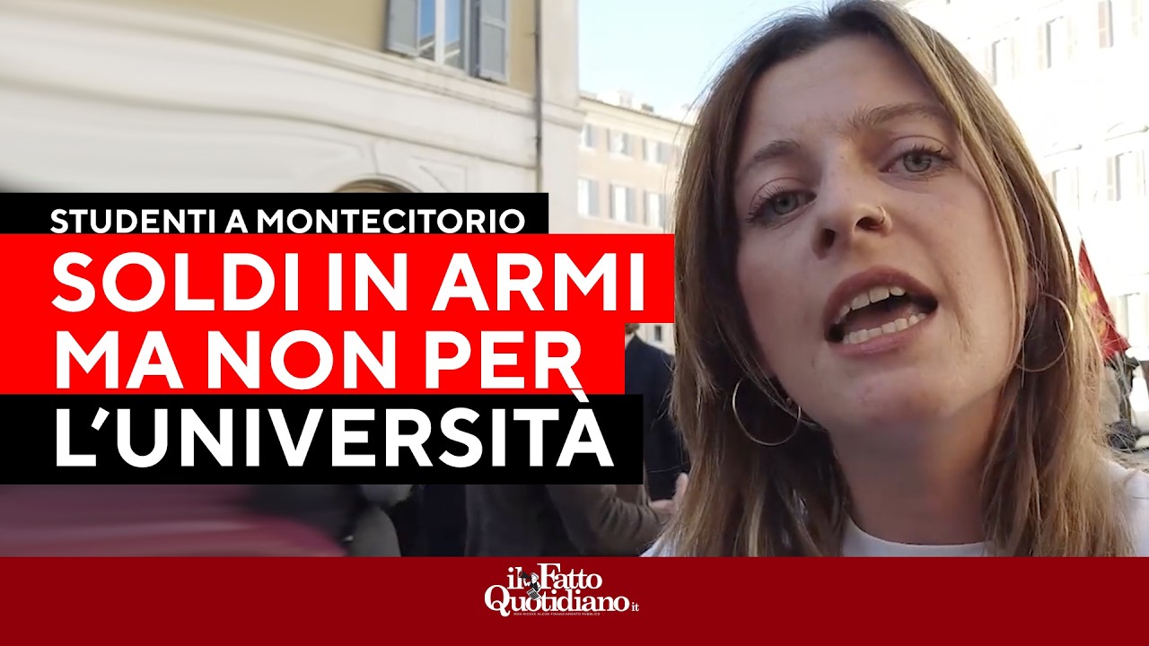 Gli studenti davanti Montecitorio: “14 miliardi per le armi, perché non per l’università?”
