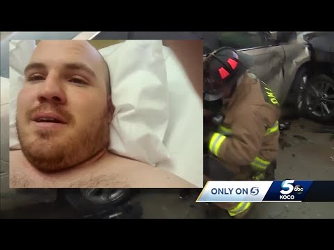 'I just did the right thing': Man injured saving baby after 29-car pileup on Oklahoma interstate