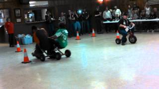 preview picture of video 'Tricycle races at American Legion for Blue Santa 2014'