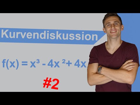 Kurvendiskussion von f(x)=x³-4x²+4x Teil 2 von 3 | Komplette Kurvendiskussion mit Aufgabe und Lösung