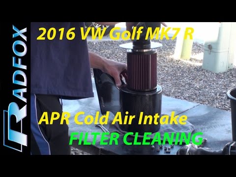 APR Cold Air Intake Filter Inspection Cleaning & Oiling 2016 Golf R
