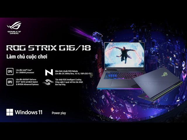 Laptop Asus ROG Strix G16 G614JU-N3777W (Intel Core i7-13650HX / 16GB Ram/ 512GB SSD/ RTX 4050 6GB / 16