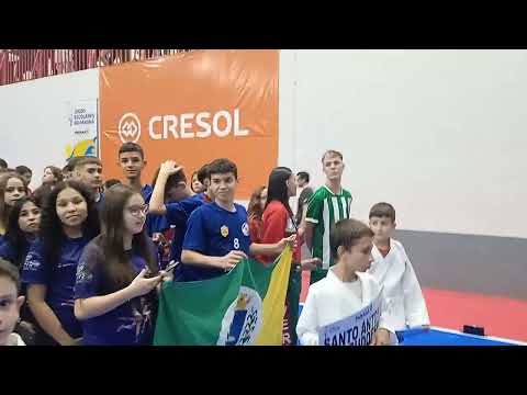 Abertura dos jogos escolares do Paraná cidade de renascença ginásio Mario Nard