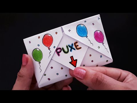 Como fazer CARTÃO SURPRESA - ORIGAMI