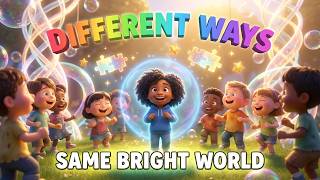 🌈 Different Ways, Same Bright World 💙 | Autism Awareness Song for Kids | World Autism Day🌈 gameplay video by lmforst, 3:50 duration