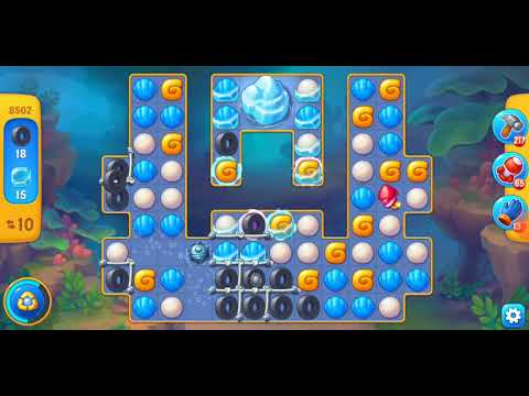 Fishdom. 8502 level no boosters and diamonds. 20 moves