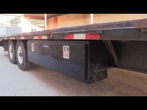 Mounting an underbody toolbox on a deckover trailer