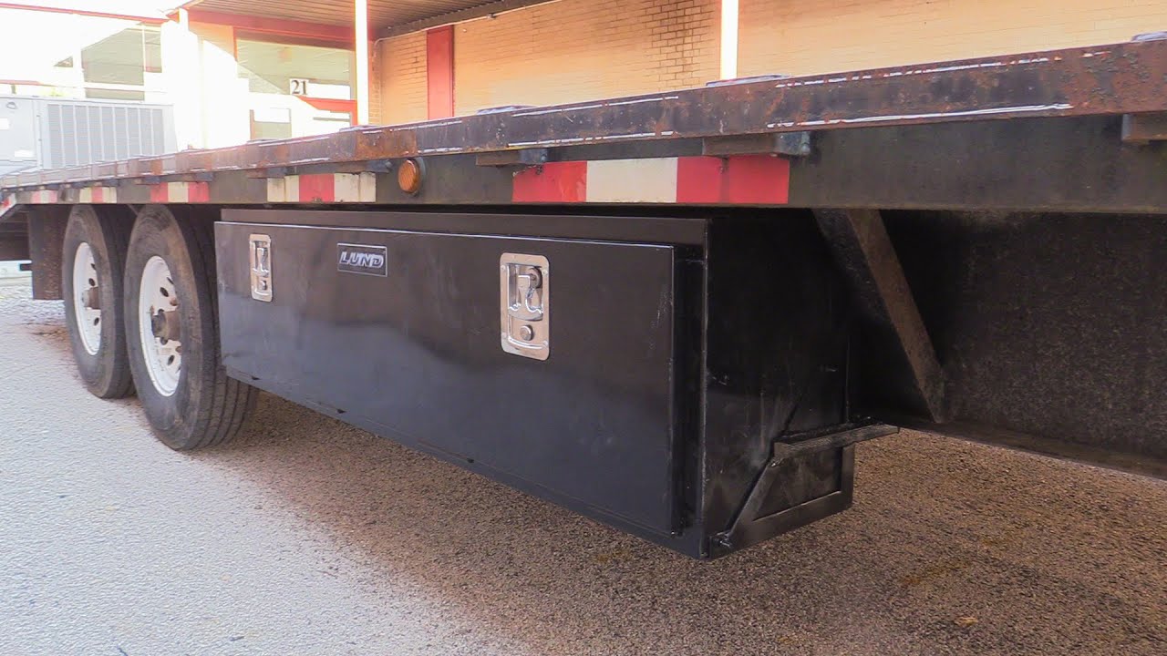 Watch video Mounting an underbody toolbox on a deckover trailer Now Mounting an underbody toolbox on a deckover trailer
