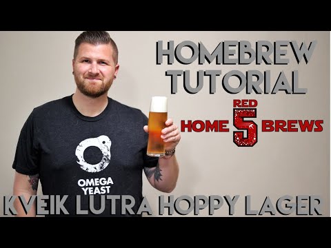 Homebrew Tutorial: Grain to Glass - Kveik Lutra Hoppy Lager (How to Brew)