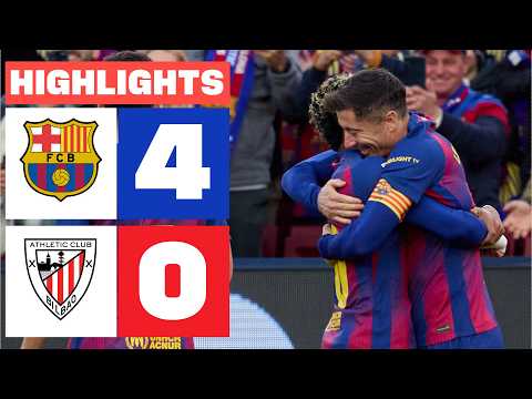 FC BARCELONA 4 - 0 ATHLETIC CLUB | RESUMEN LALIGA EA SPORTS