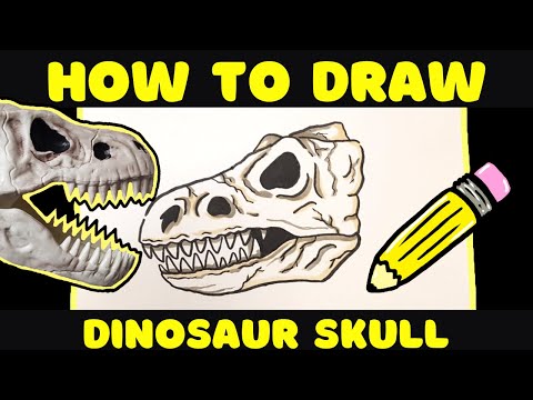 Easy How to Draw - Dinosaur Skull