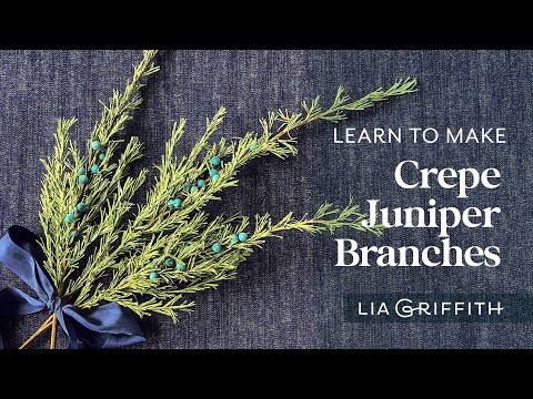 How To Make Crepe Paper Juniper Branches 🌿🎄