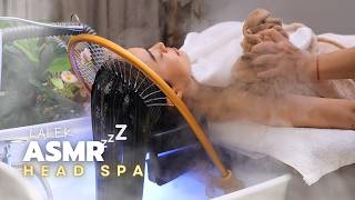 Perfect Night's Sleep ASMR | Head Spa with Steam, Waterfall Halo & Sca