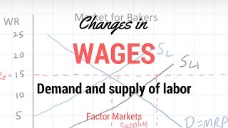 Labor Markets - Change in in Equilibrium Wage Rate and Level of Employment