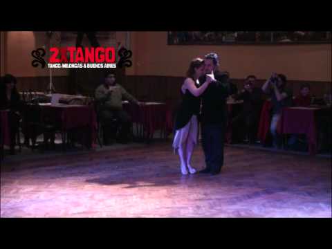  Vilma Fabiana Vega  and  Fernando Galera  are  dancing  to  the  tango  "  Corazon  "  by  Carlos di Sarli