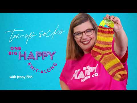 Preview: One Big happy Toe-up Socks Knit-Along | One Big Happy Yarn Co.| Jenny Fish