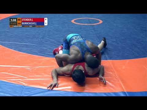 Qual. FS - 74 kg: J. JITENDER (IND) v. J. BURROUGHS (USA)