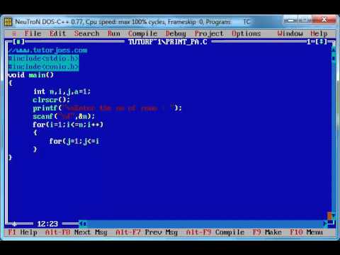 Print Triangle As Numbers Tamil