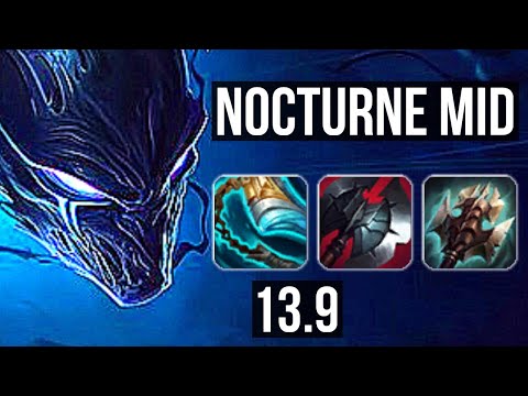 NOCTURNE vs LEBLANC (MID) | 1.7M mastery, Legendary, 500+ games | KR Master | 13.9