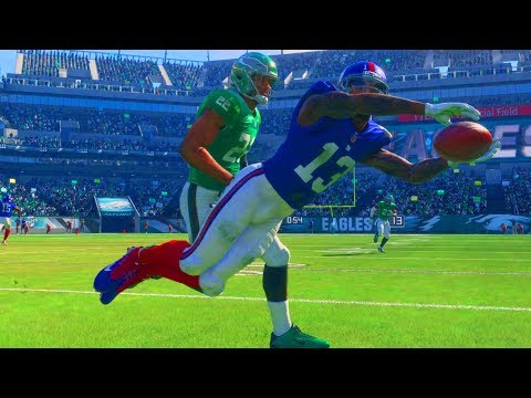 ODELL BECKHAM JR AMAZING DIVING CATCH! Madden 18 Career Mode QB Ep 4