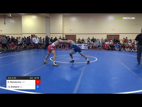 2018 Marine Corps US Open/UWW Junior Freestyle 74 Rnd Of 32 - Dom Mandarino (CARTC) Vs. Kaleb Rome